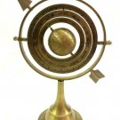 Vintage Maritime Brass Armillary Globe Sphere Engraved With Arrow Home Decor