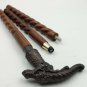 Antique Metal Dragon Head Handle Wooden Walking cane-Walking Stick Gift Item
