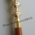 Vintage Designer Antique Style Victorian Brass Handle Cane Walking Stick 36"