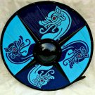 Wood & Metal Medieval Knight Shield Handcrafted Viking Dragon Hand Halloween