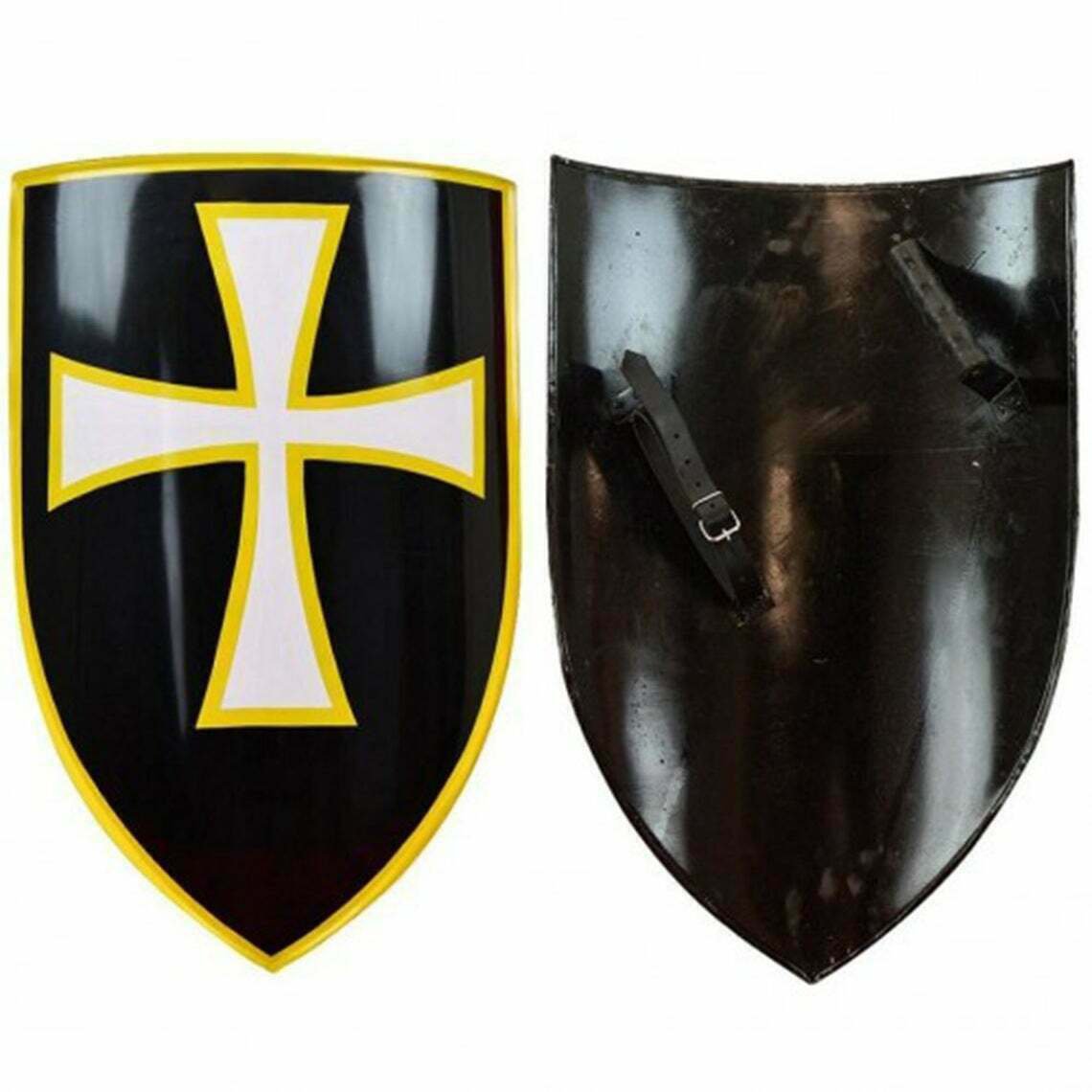 Medieval Templar White Cross Shield~ Hand Forged Shield Halloween Templar Shield