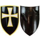Medieval Templar White Cross Shield~ Hand Forged Shield Halloween Templar Shield