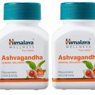2 X Himalaya Pure Herbs Ashwagandha 60 Tablets Rejuvenates Mind and Body