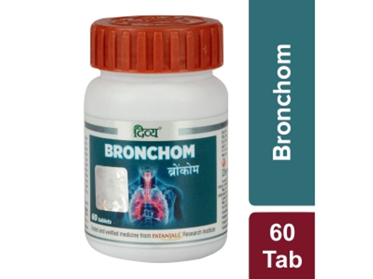 Patanjali Ayuvedic Bronchom 60 Tablets for Cough, Cold, Asthma & Bronchitis