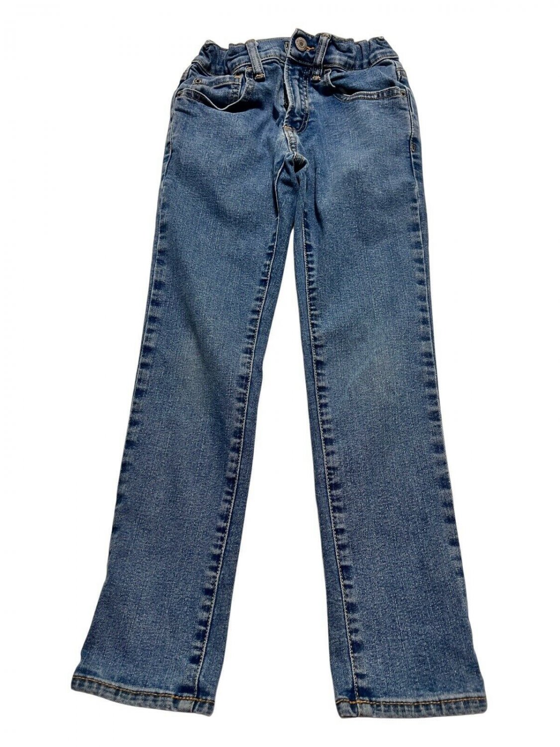 Boys Gap Denim Jeans Elastic Waist Stretch Skinny Kids Size 8 Light Denim