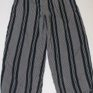 Abercrombie Kids Girls Gaucho Capri Pants Size 11/12 Wide Leg Pockets Blue White