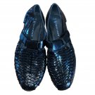 Deer Stags 13 3E Mens Black Leather Sandals Round Toe Buckle Loafer Dress Shoes