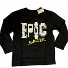 The Childrens Place Boys T-Shirt Long Sleeve Graphic Tee Black size 7/8