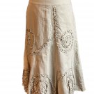 MARISA CHRISTINA Flare Tan skirt size 4