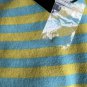RONDINA New York NWT Stretch Blue Yellow Cardigan Sweater Size Medium
