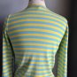 RONDINA New York NWT Stretch Blue Yellow Cardigan Sweater Size Medium