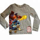 H&M Boys Big Hero 6 Long Sleeve Gray Shirt Boys Size 6-8