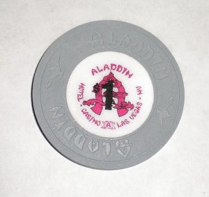 Old & Obsolete $1 Aladdin Casino Chip-Perfect Condition !