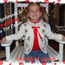 Toddler Christmas Sweatshirt - Holiday Cardigan - Jacket - Gingerbread Man - Peppermints - HP