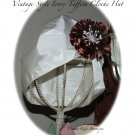 Special Request for Linda - Vintage Style Ivory Taffeta Cloche Hat - Flapper Hat