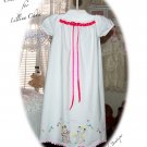 Vintage Pillowcase - Night Gown - Peasant Style - Nightgown - Too Tired