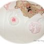Draw String Gift Bag Frayed Pink Satin Rose Flower