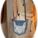 Jean Pocket Purse with Vintage Lace
