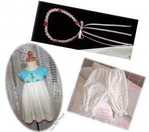 Custom Order for Shannon Only - Headband - Chenille Pantaloons - Callie Pillowcase Dress Onesie