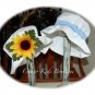 Vintage Style Floppy Sun Hat - Little Boy - Blue Gingham Band