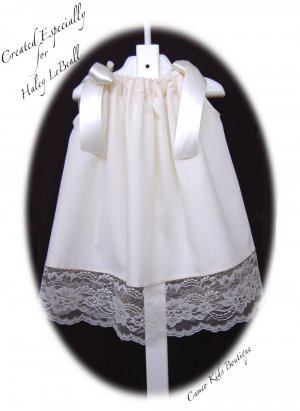 Custom Order for Candace Only - 2 Wedding Pillowcase Dresses and Lace