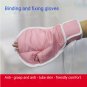 Pink Cotton Anti-Scratch Restraint Gloves For The Elderly Patient Fixed Care Seal /Open Mouth