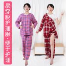 Women Gowns Postoperative Care Spring Summer Easy-To-Wear Take Off For Fractures Patient Bedridden