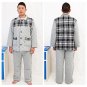 Sick Gown Easy To Put On Take Off Thick Cotton-Padded Coat Jacket Trousers For Rehabilitation