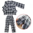 Men Zipper Long Pajamas Suit Full-Open Easy To Put On Take Off For Patient Of Paralyzed Bed Elderly