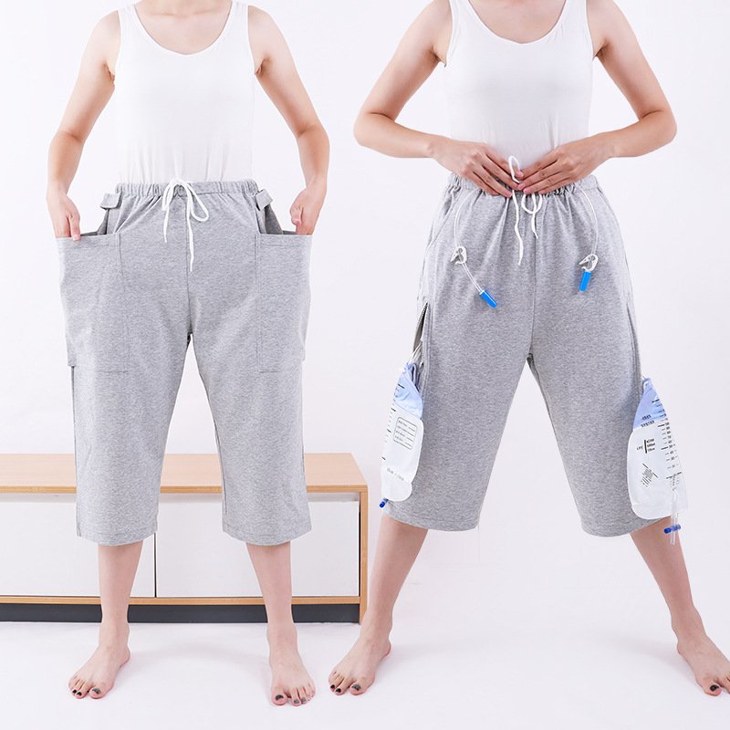 Single/Double Pocket Cystostomy Fistula Pants With Collection Urine Bag Storage For Drainag Patient