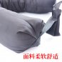 Lumbar Pad Pillow Soft Comfortable Cylindrical Cushion Support Circle Black For Sleeping Sitting