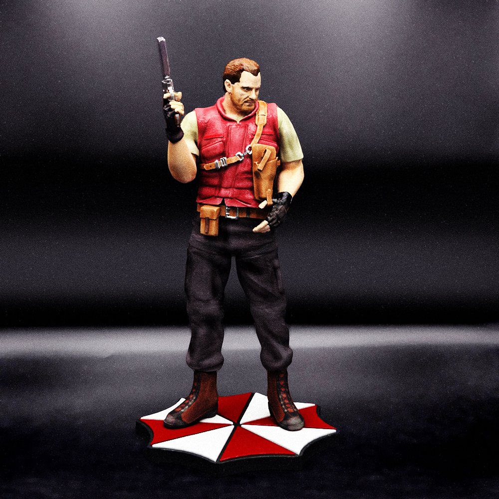 Custom statue figure toy figurine Barry Burton - Resident Evil