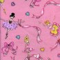 BALLERINAS DANCING WITH SWANLAKES on PINK COTTON RIB KNIT