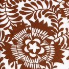 BIG RUSTY COLOR FLOWERS ON COTTON RIB KNIT-UNIQUE