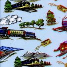 SUMMER VACATION by TRAIN- MOUNTAINS, TICKETS on COTTON RIB KNIT