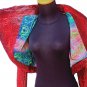 Long-Sleeve Red Snakeskin Leather Bolero Fashion Jacket For Evening Dresses