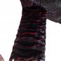 Black King Python Snakeskin Motorcycle Leather Jacket with Red Gradation