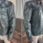 Gray Python Snakeskin Leather Jacket Combine with Stingray Skin on Shoulder