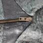 Gray Python Snakeskin Leather Jacket Combine with Stingray Skin on Shoulder