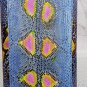 Blue Python Snakeskin Leather Shoulder Handbags For Women & Mother's Gift