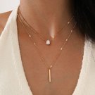 Vintage Necklace on Neck Gold Chain Women's Jewelry Layered Accessories