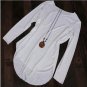 Ethnic Round Wooden Leaf Owl Long Sweater Chain Necklace Women Retro