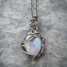 Retro Pendant Necklace Women Charm Fashion Silver Filling White Stone Crystal