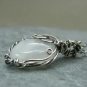 Retro Pendant Necklace Women Charm Fashion Silver Filling White Stone Crystal
