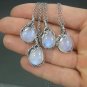 Retro Pendant Necklace Women Charm Fashion Silver Filling White Stone Crystal
