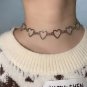 Kpop Vintage Harajuku Goth Metal Heart Neck Chains Choker Grunge Necklaces For Women
