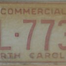 NOS 1987 North Carolina license plate BL 7735   new old stock