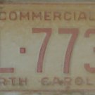 NOS 1987 North Carolina license plate BL 7732   new old stock