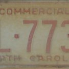 NOS 1987 North Carolina license plate BL 7730   new old stock
