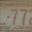 NOS 1987 North Carolina license plate BL 7729   new old stock